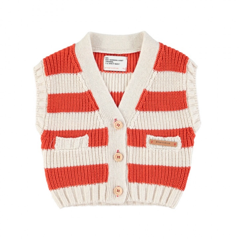PIPIUCHICK striped vest! EUC!